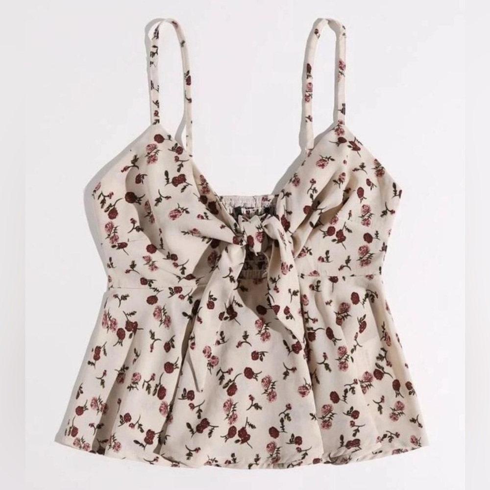 Floral Peplum Cami Top